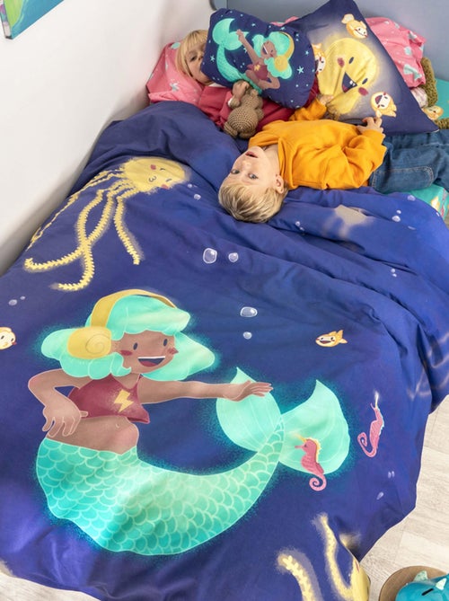Parure housse de couette 2 pièces Happy mermaid "Happyfriday" - Kiabi Parure housse de couette 2 pièces Happy mermaid "Happyfriday" - Kiabi