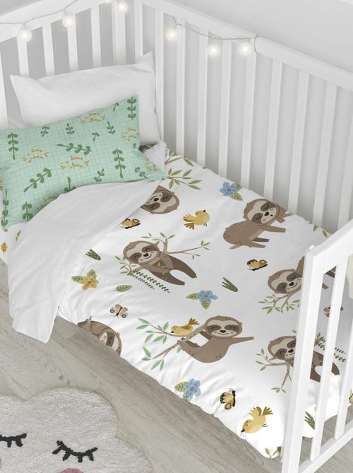 Parure housse de couette 2 pièces Happy sloth Berceau "Happyfriday" - Kiabi Parure housse de couette 2 pièces Happy sloth Berceau "Happyfriday" - Kiabi