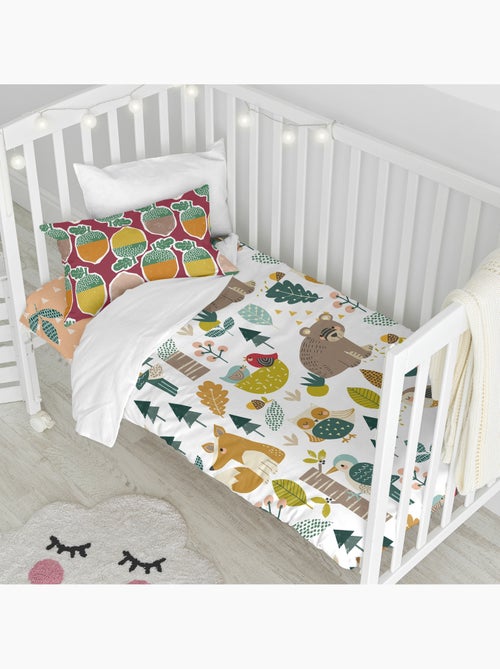 Parure housse de couette 2 pièces Harvestwood Berceau "Happyfriday" - Kiabi Parure housse de couette 2 pièces Harvestwood Berceau "Happyfriday" - Kiabi