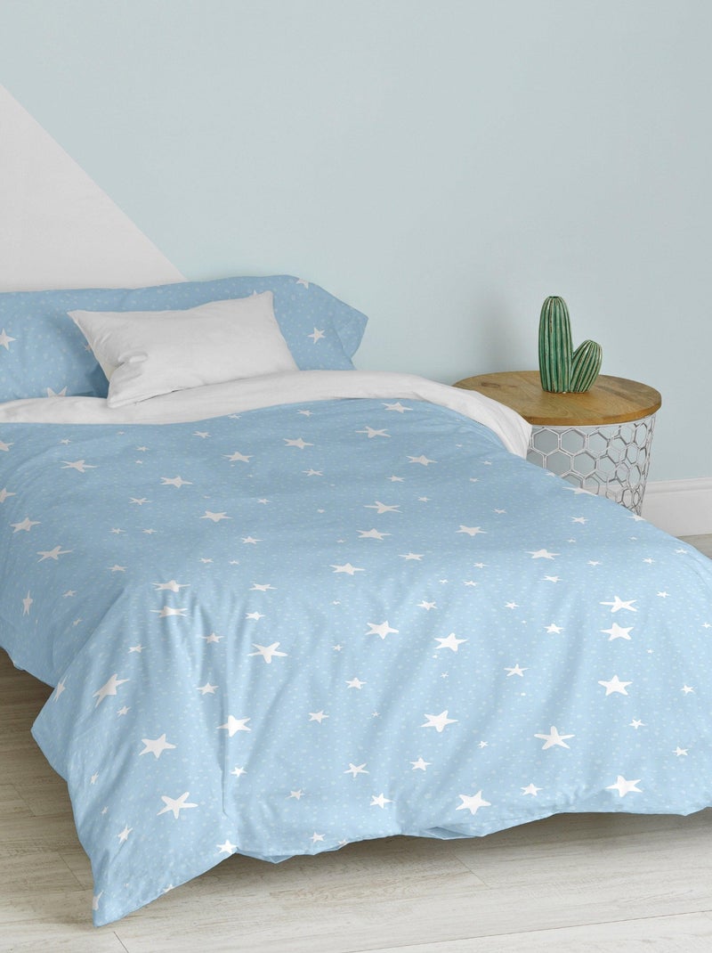Parure housse de couette 2 pièces Little star "Happyfriday" Bleu - Kiabi