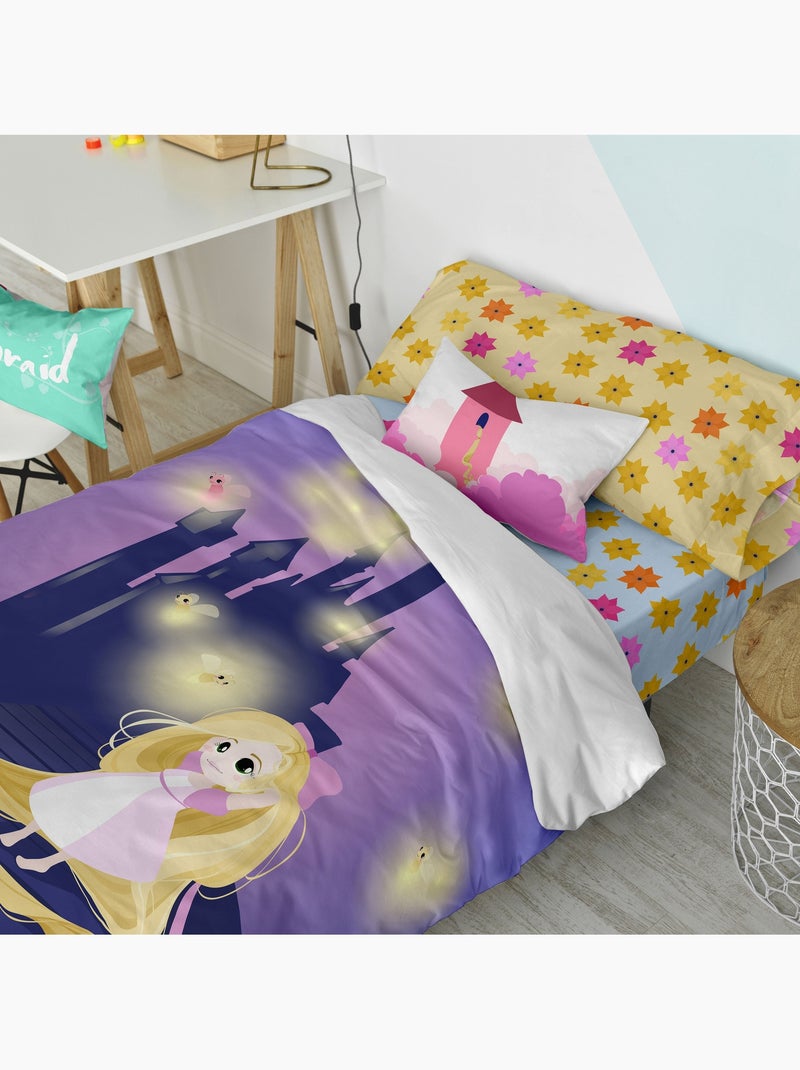 Parure housse de couette 2 pièces Long braid "Happyfriday" Multicolore - Kiabi