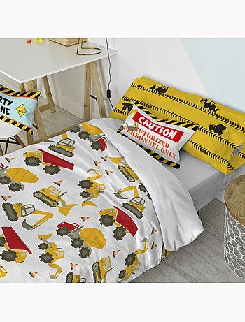 Parure housse de couette 2 pièces Machinery "Happyfriday