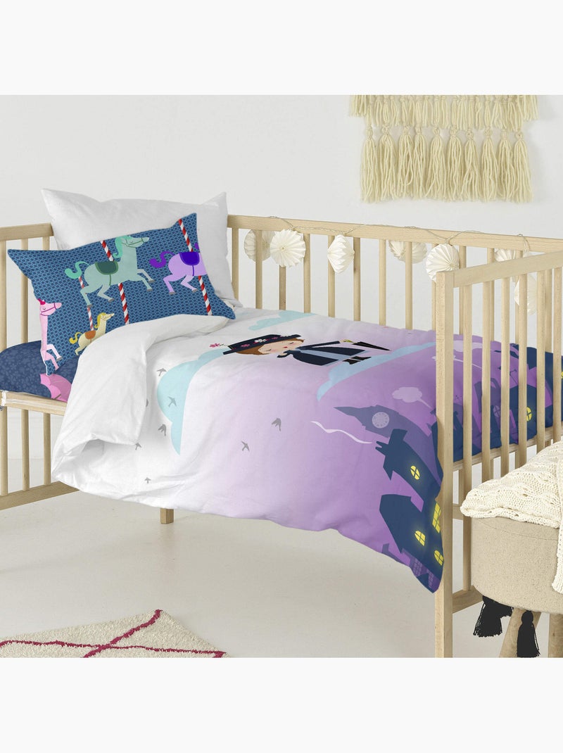 Parure housse de couette 2 pièces Nanny Berceau "Happyfriday" Multicolore - Kiabi