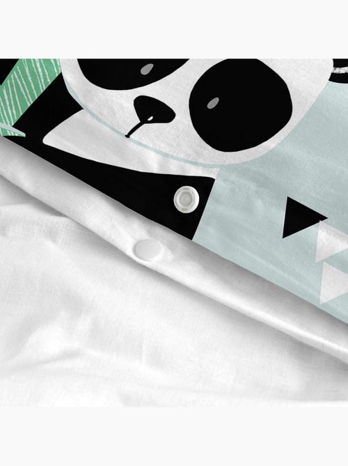 Parure housse de couette 2 pièces Panda garden blue "Happyfriday" - Kiabi Parure housse de couette 2 pièces Panda garden blue "Happyfriday" - Kiabi