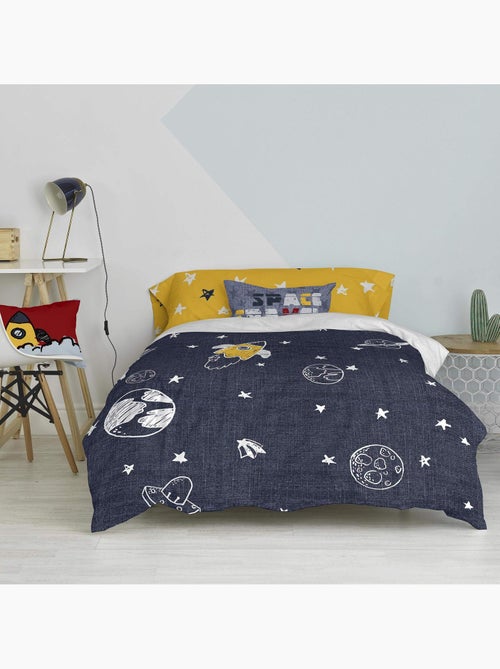 Parure housse de couette 2 pièces Starspace "Happyfriday" - Kiabi Parure housse de couette 2 pièces Starspace "Happyfriday" - Kiabi