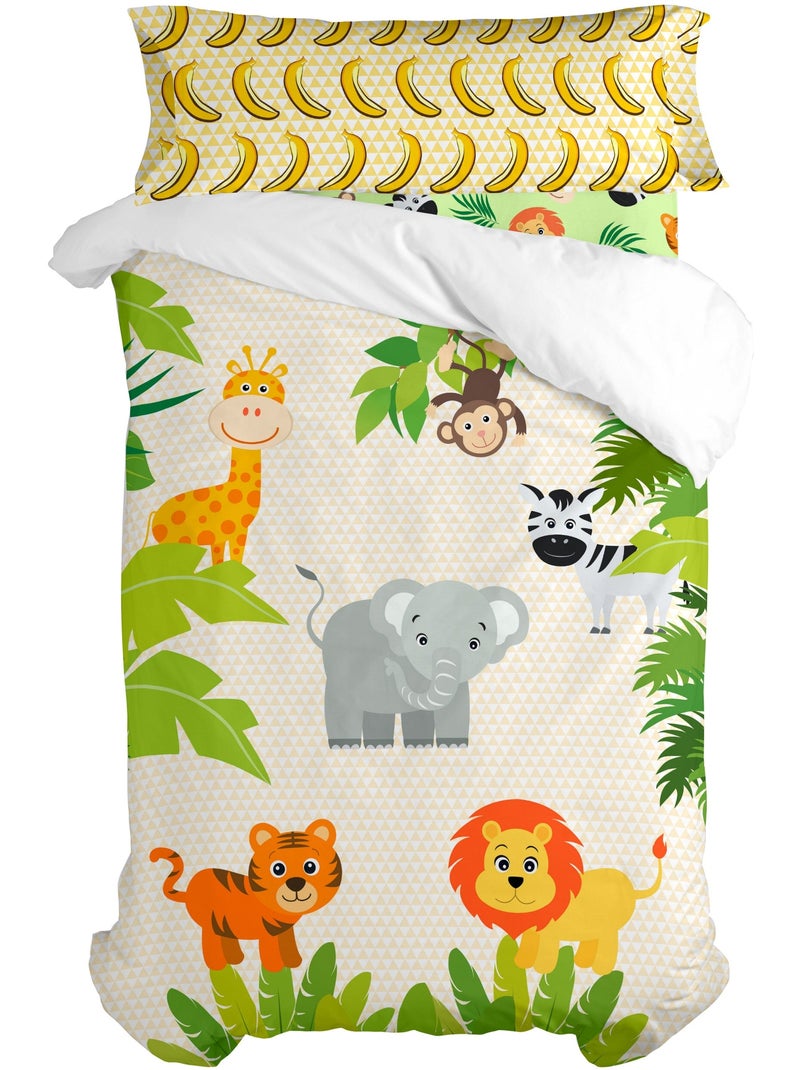 Parure housse de couette 2 pièces Wild "Happyfriday" Multicolore - Kiabi