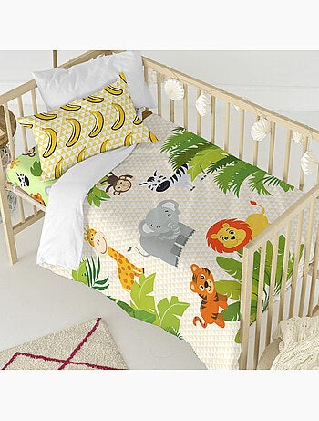 Parure housse de couette 2 pièces Wild Lit Bébé "Happyfriday