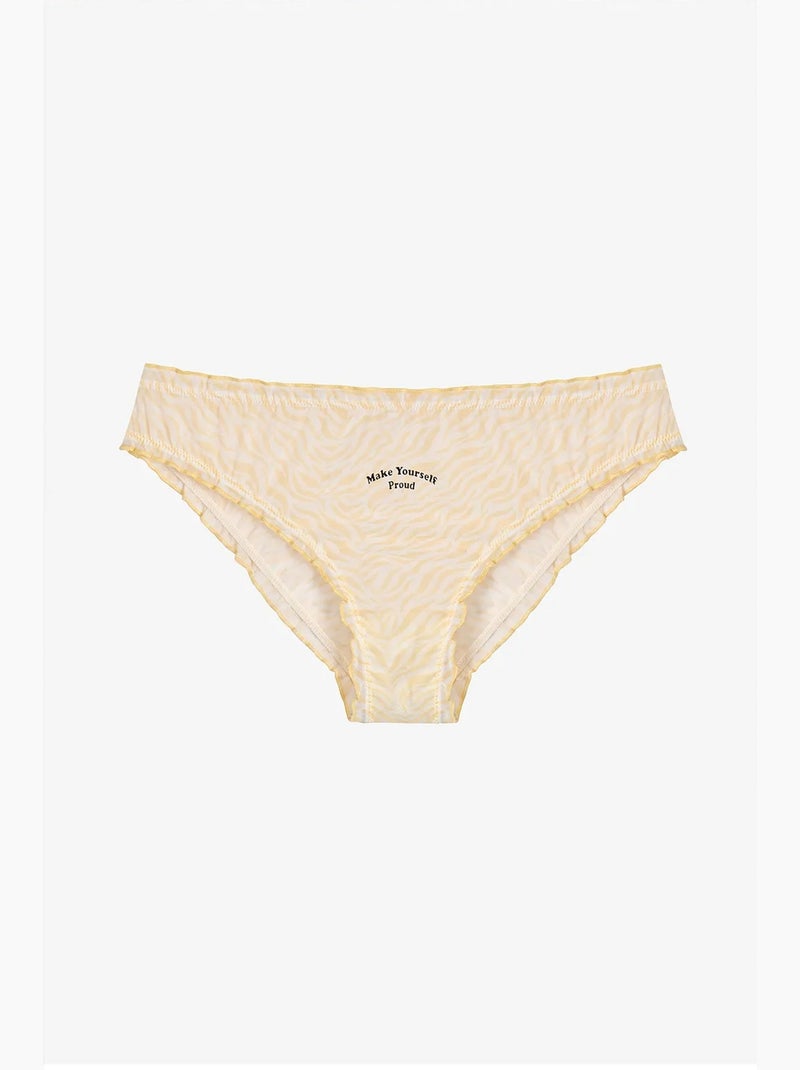 Pastel confident slip met zebraprint penti Crème - Kiabi