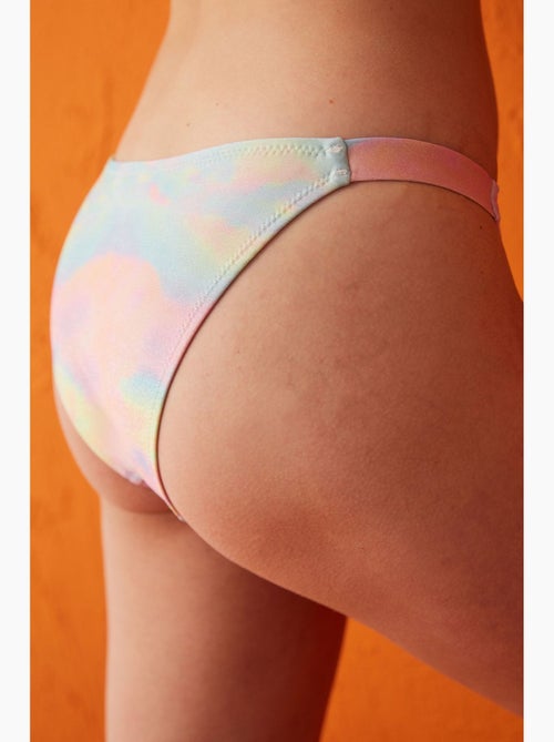 Pastel glinsterende bette side bikinibroekje penti - Kiabi