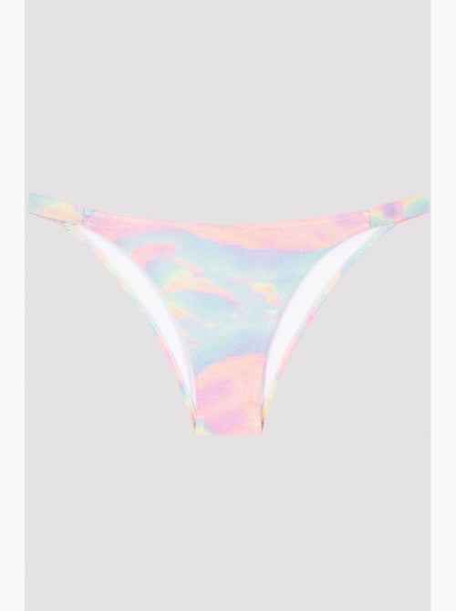 Pastel glinsterende bette side bikinibroekje penti - Kiabi