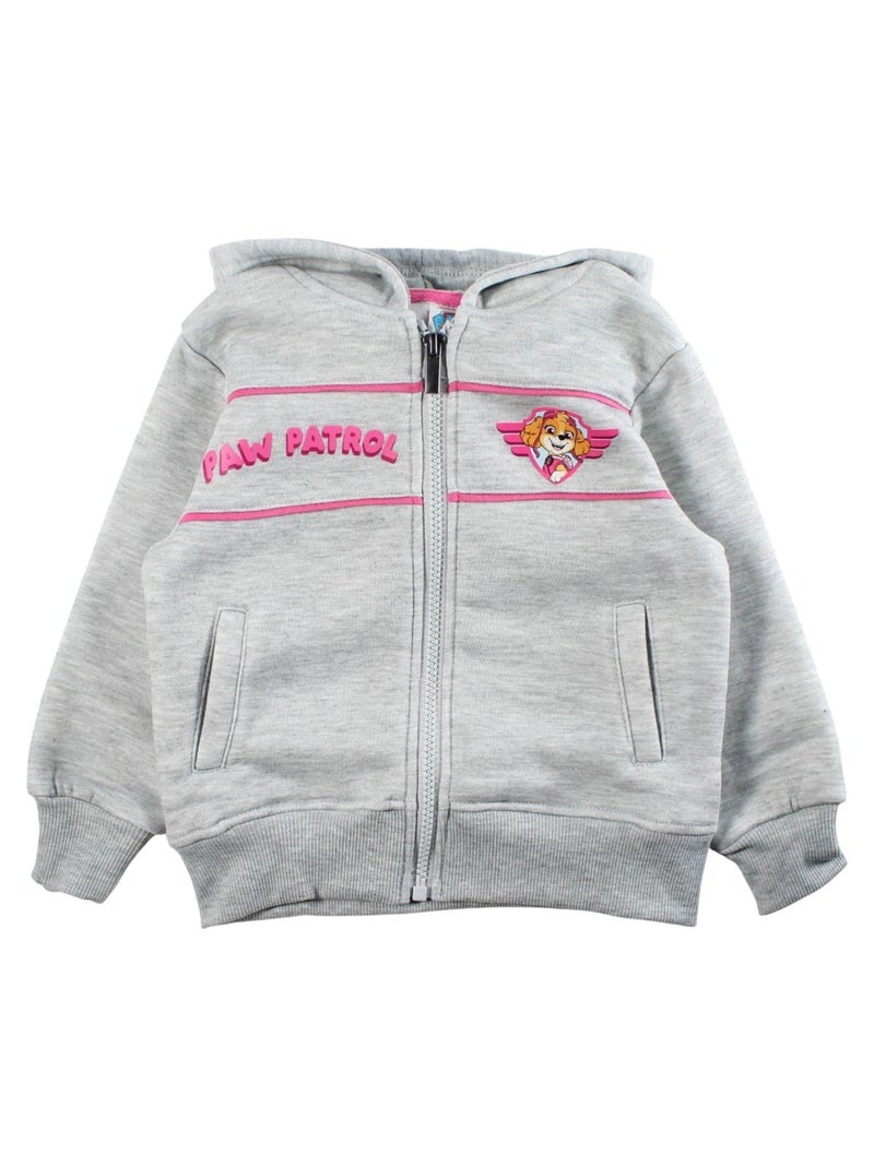 Pat Patrouille - Ensemble jogging fille veste capuche et pantalon imprimé Gris - Kiabi