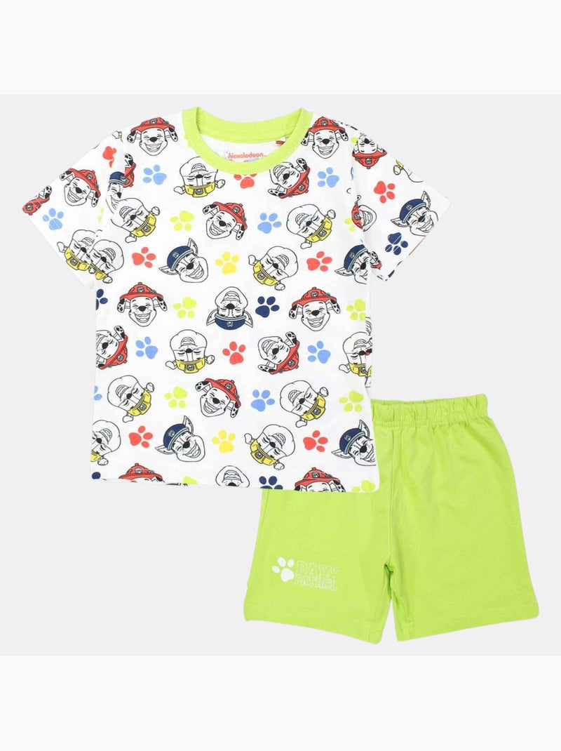 Pat Patrouille - Ensemble t-shirt et short enfant imprimé Vert - Kiabi