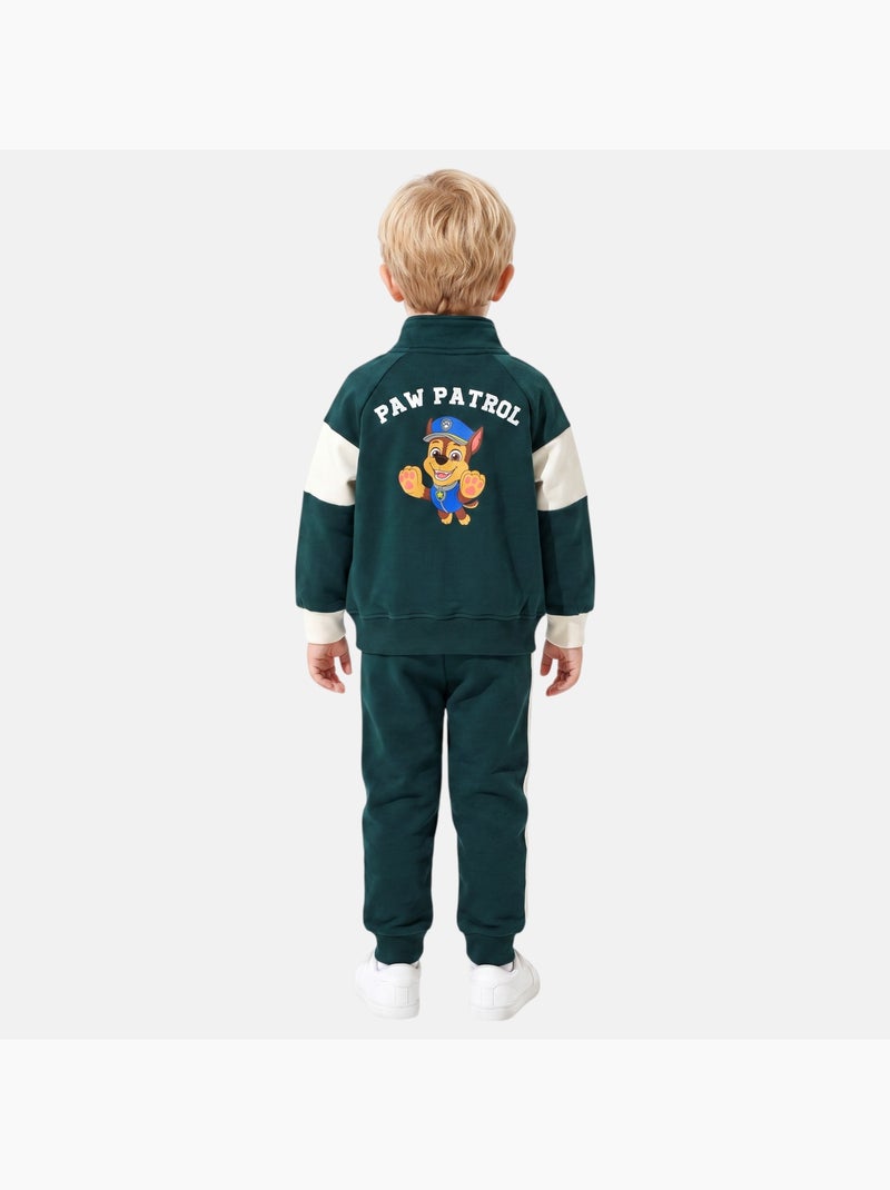 Pat patrouille - ensemble veste zippée col montant et pantalon de jogging, bas resserrés Kaki - Kiabi