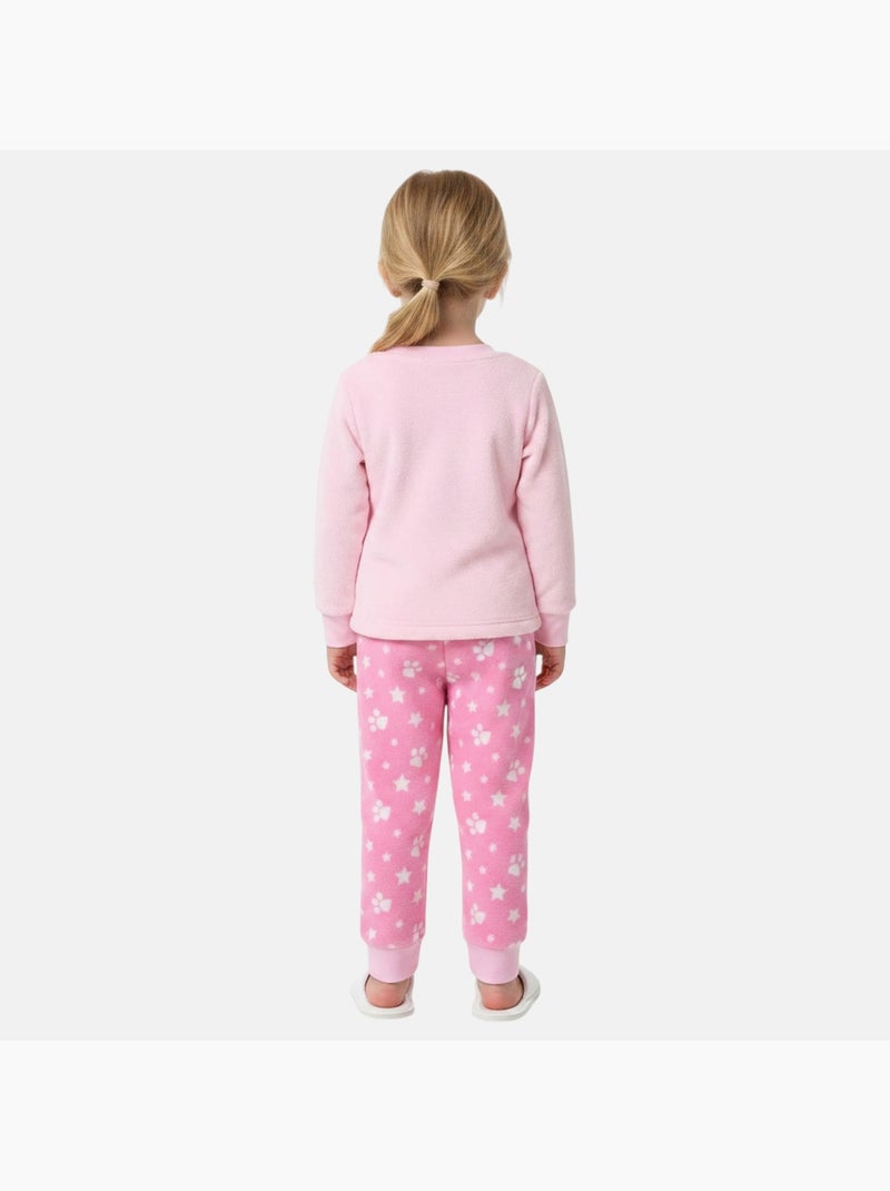 Pat patrouille - pyjama polaire fille avec personnage et pantalon motif Rose - Kiabi