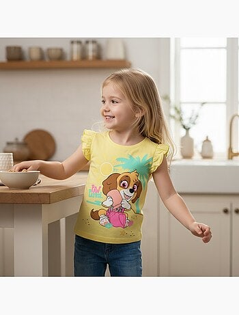Pat Patrouille - T-shirt manches courtes fille imprimé
