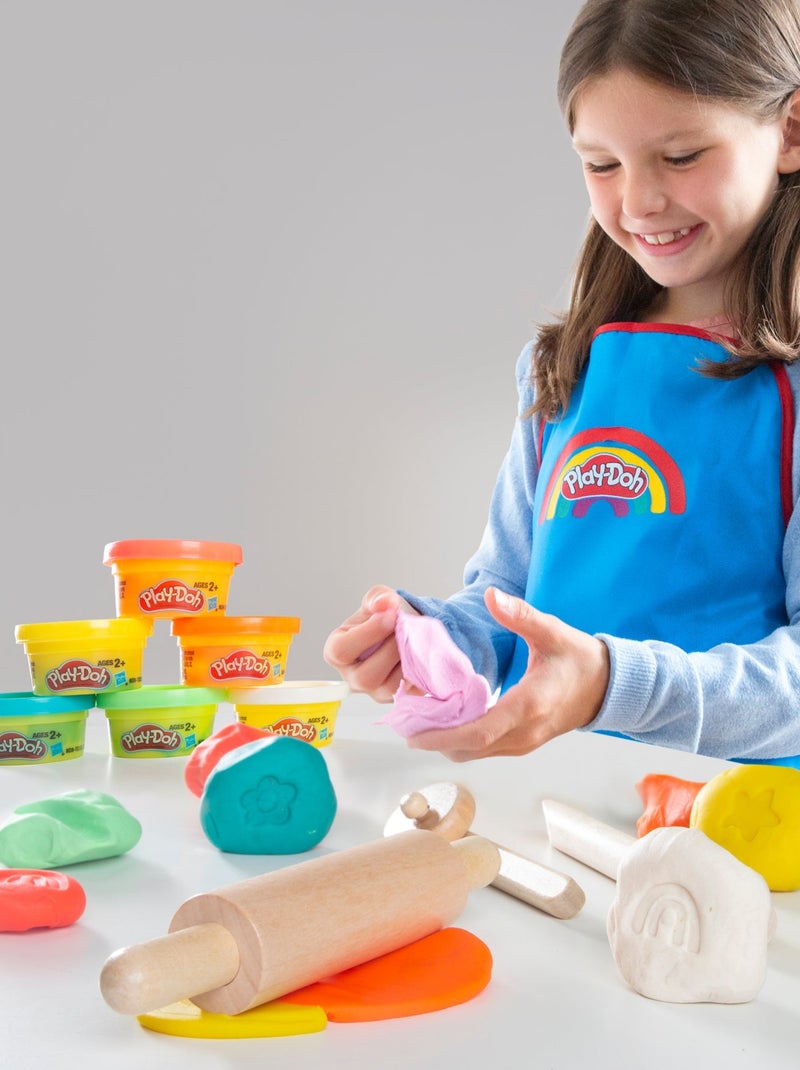 Pâte à modeler 6 pots + Tablier imperméable et accessoires Roba x Play-Doh N/A - Kiabi