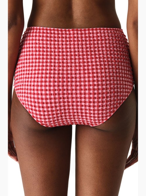 Paulina bikinibroekje met ruitpatroon en structuur, hoge taille penti - Kiabi Paulina bikinibroekje met ruitpatroon en structuur, hoge taille penti - Kiabi