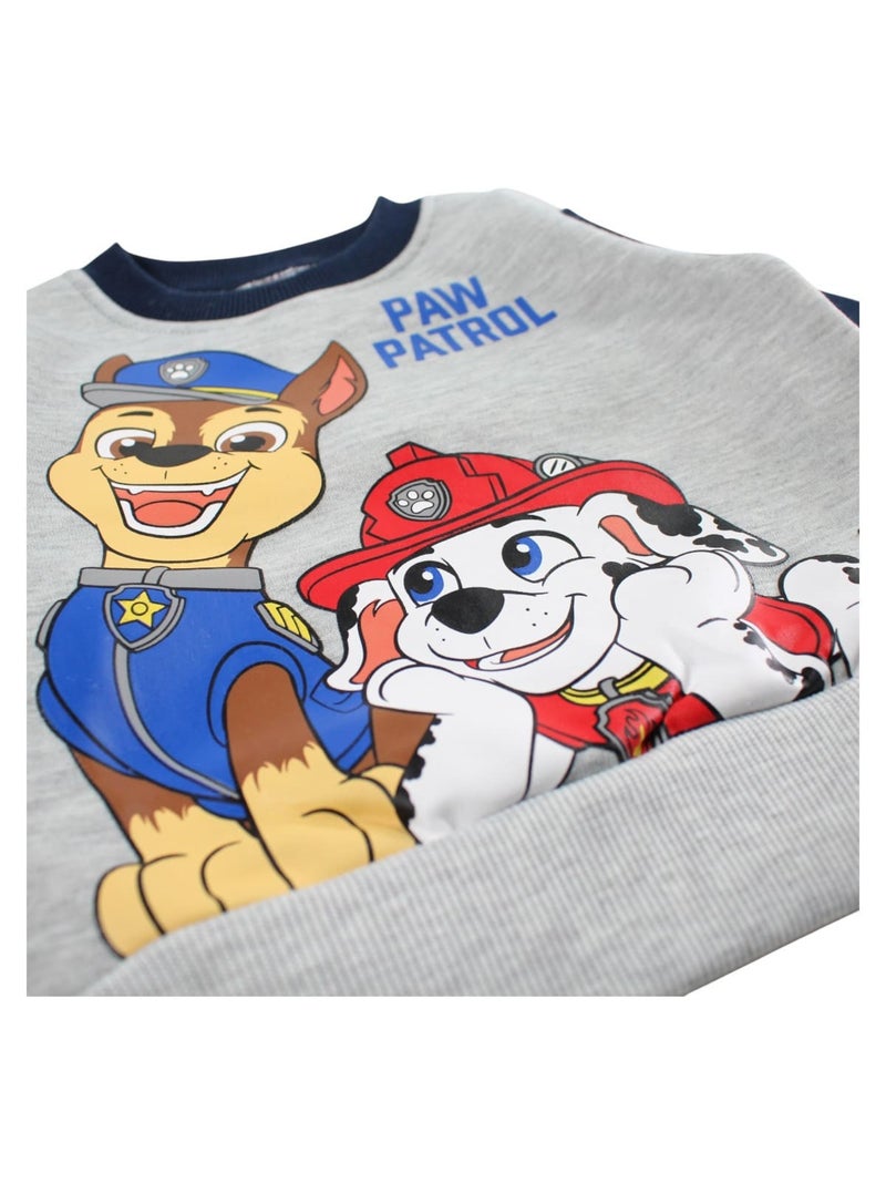 Paw Patrol - Joggingpak set jongen sweater en broek bedrukt Grijs - Kiabi