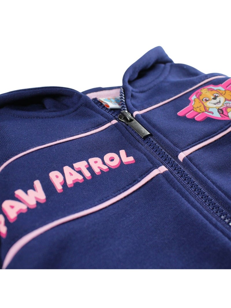 Paw Patrol - Joggingpak set meisje jas met capuchon en broek bedrukt Marineblauw - Kiabi