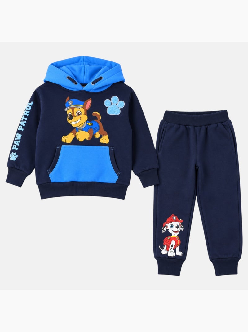 Paw patrol -  jongens set met hoodie en joggingbroek Marineblauw - Kiabi