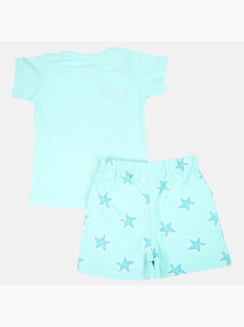 Paw Patrol - Set T-shirt en short meisje bedrukt Blauw - Kiabi