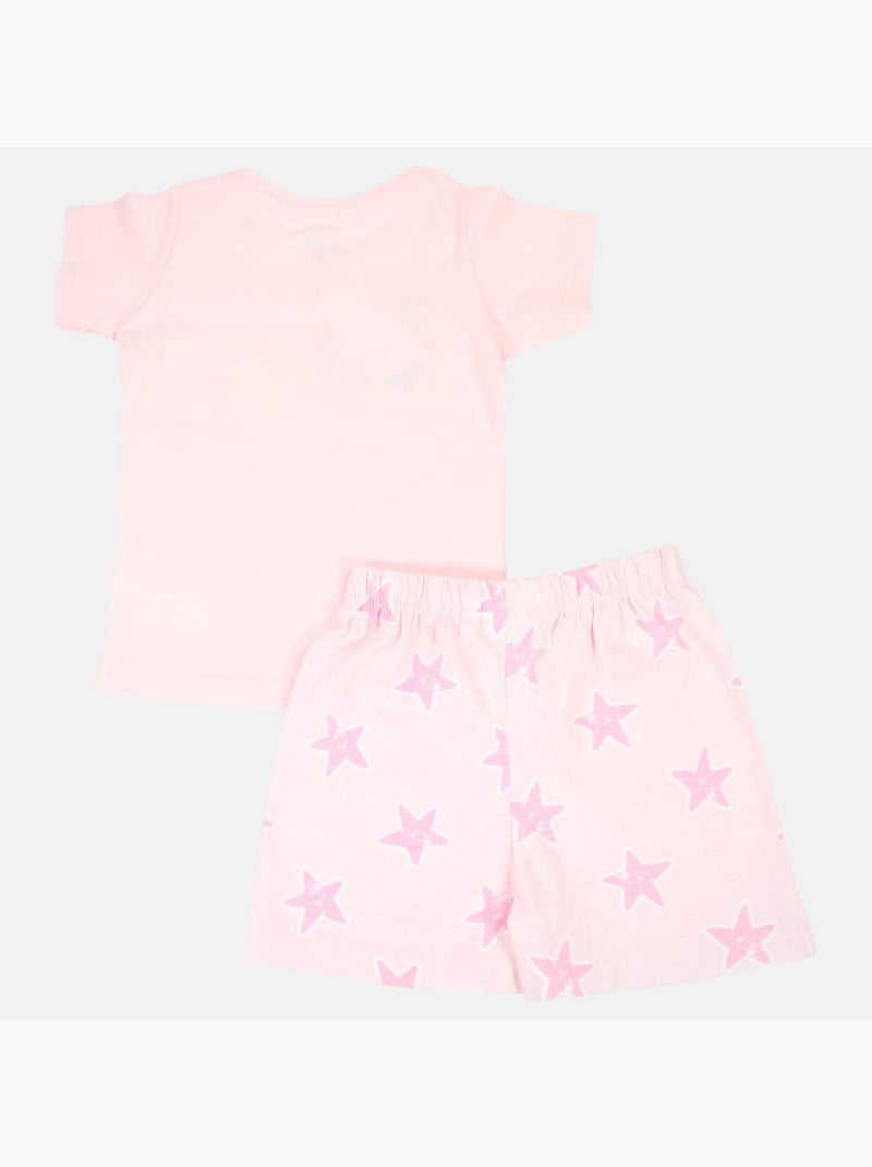 Paw Patrol - Set T-shirt en short meisje bedrukt Roze - Kiabi