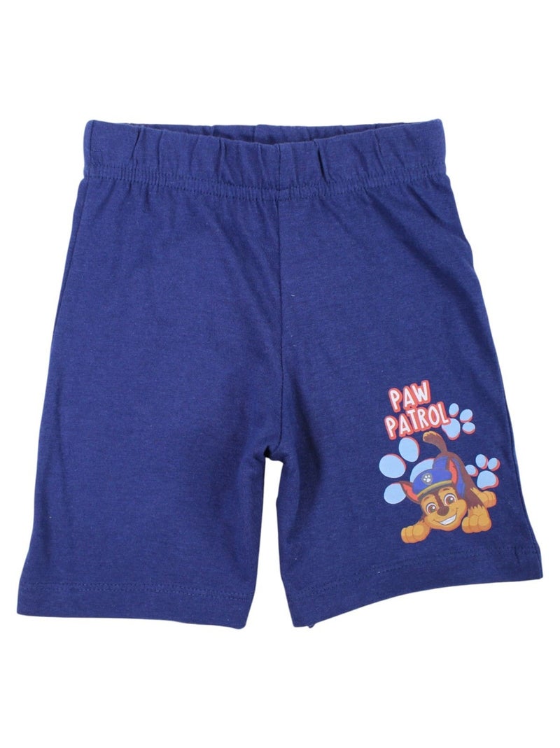 Paw Patrol - Set T-shirt korte mouwen en short kind bedrukt Marineblauw - Kiabi