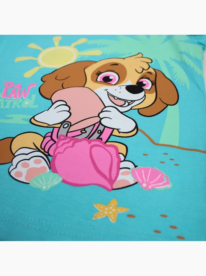 Paw Patrol - T-shirt korte mouwen meisje bedrukt Blauw - Kiabi