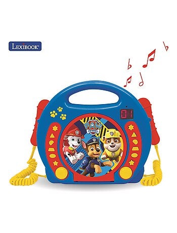 Paw patrol draagbare cd-speler met 2 meezingmicrofoons