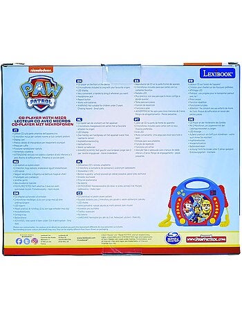 Paw patrol draagbare cd-speler met 2 meezingmicrofoons