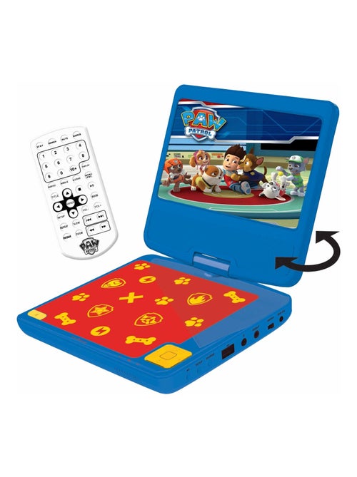 Paw patrol draagbare dvd-speler 7" draaibaar scherm met usb-poort en oordopjes - Kiabi