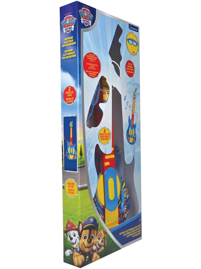 Paw patrol electronic lighting gitaar met microfoon in glasses shape Blauw - Kiabi