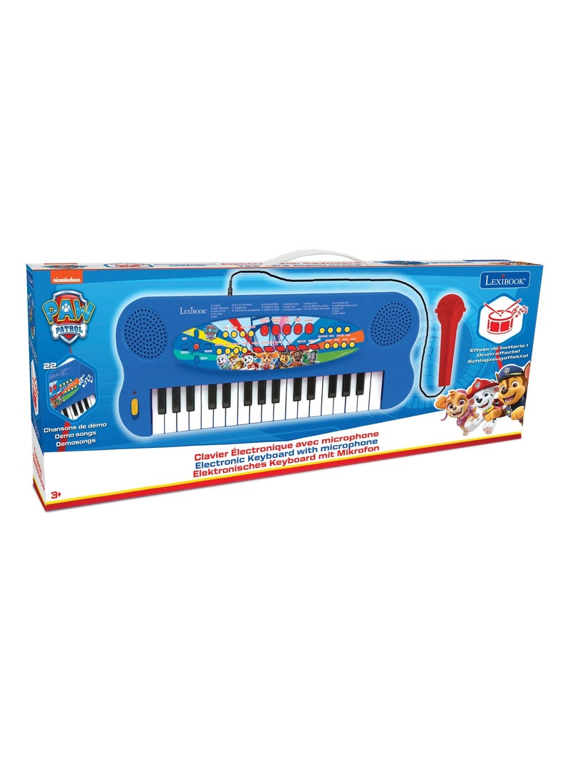 Paw patrol electronic piano keyboard met microfoon (32 keys) Blauw - Kiabi