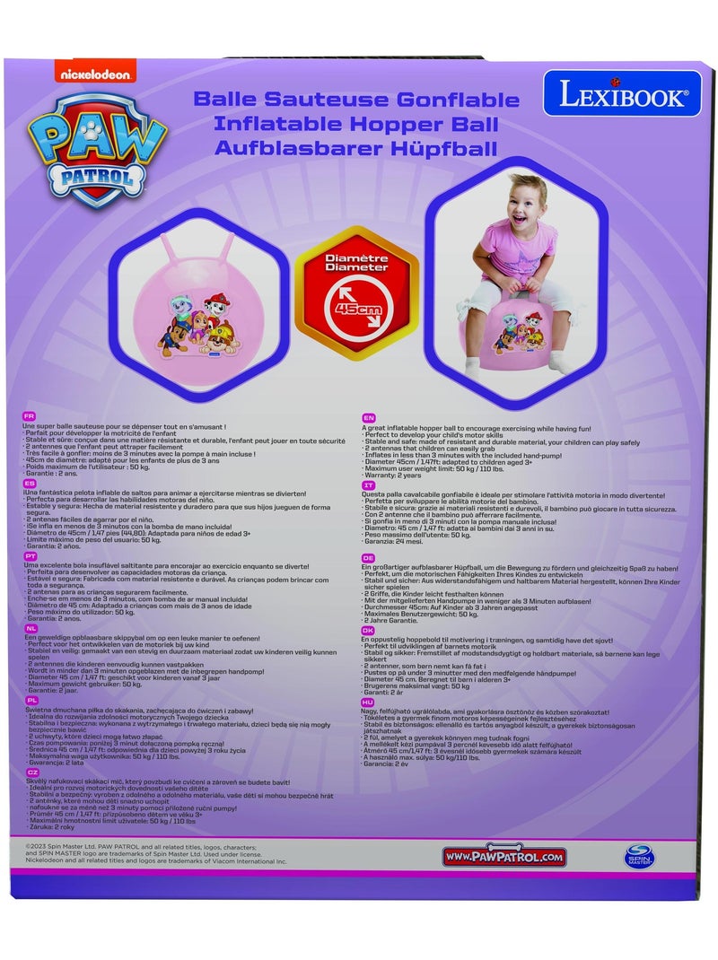 Paw patrol opblaasbare skippybal pink 18' / 45cm Roze - Kiabi