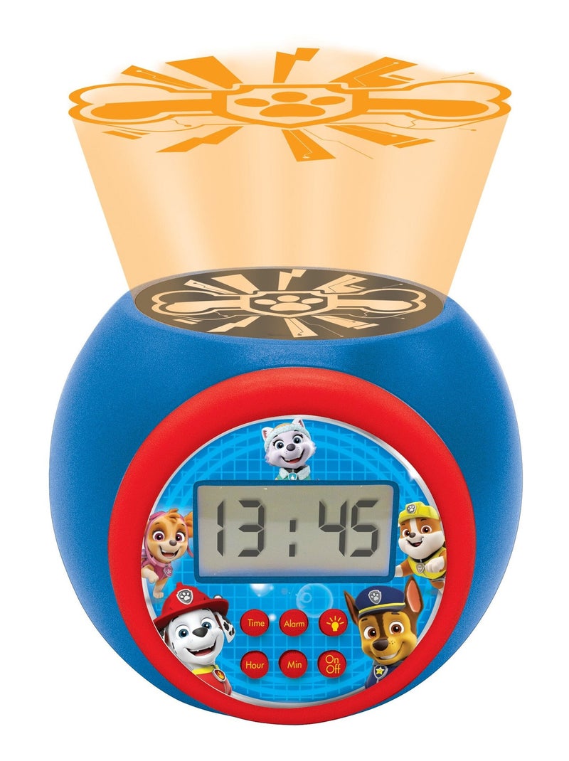 Paw patrol projector wekker met timer Blauw - Kiabi