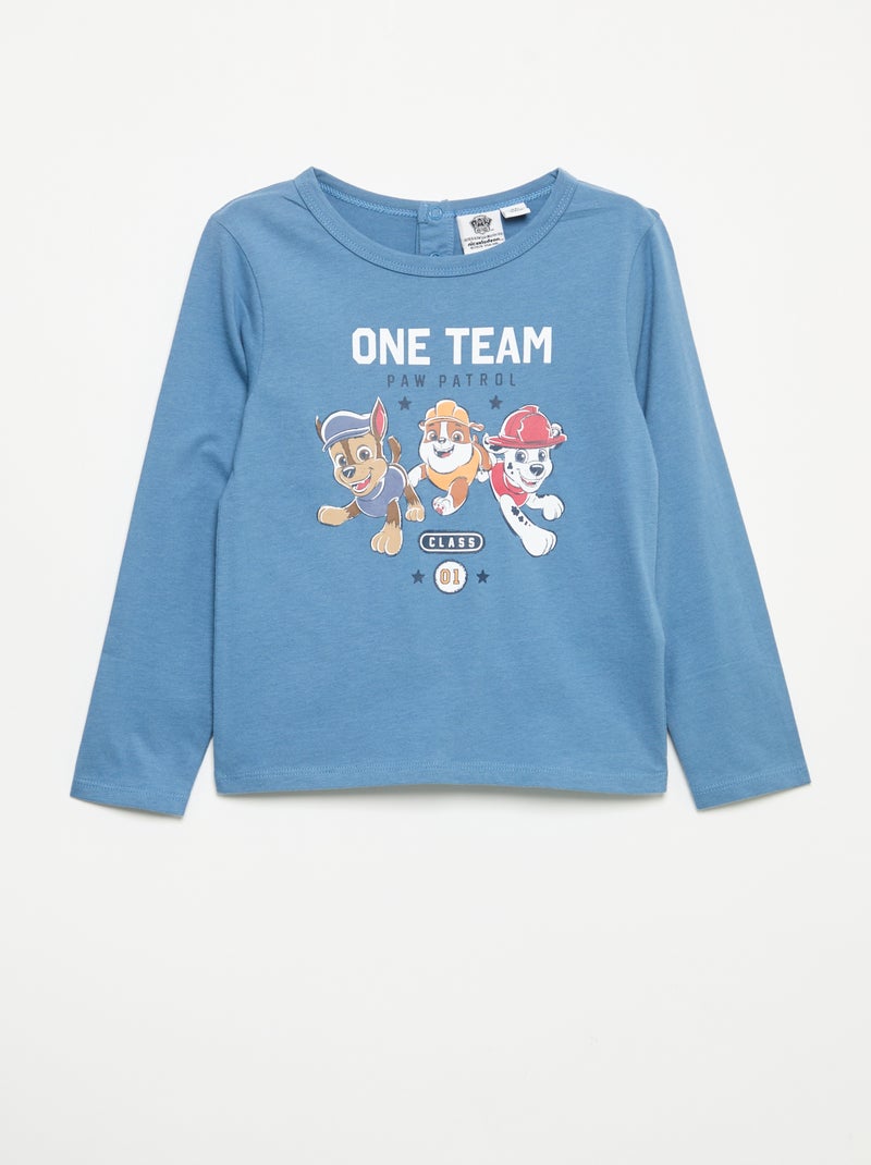 "Paw Patrol" pyjamaset T-shirt + lange broek - 2-delig Blauw - Kiabi