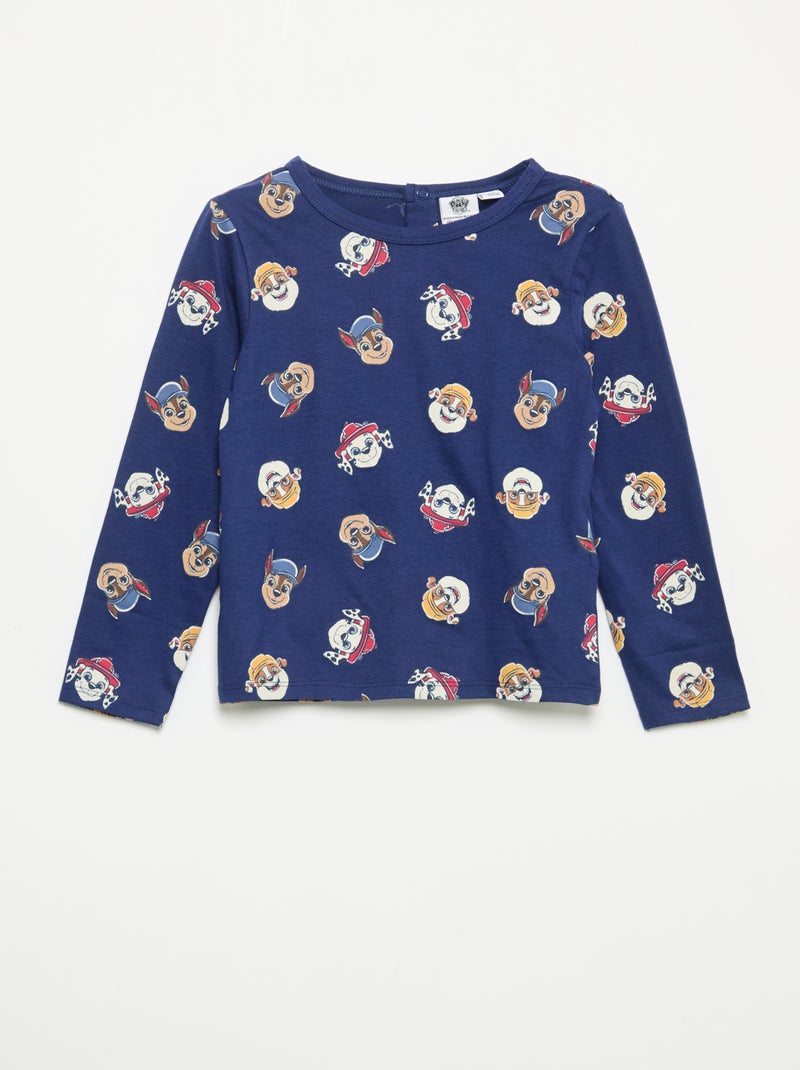"Paw Patrol" pyjamaset T-shirt + lange broek - 2-delig Blauw - Kiabi