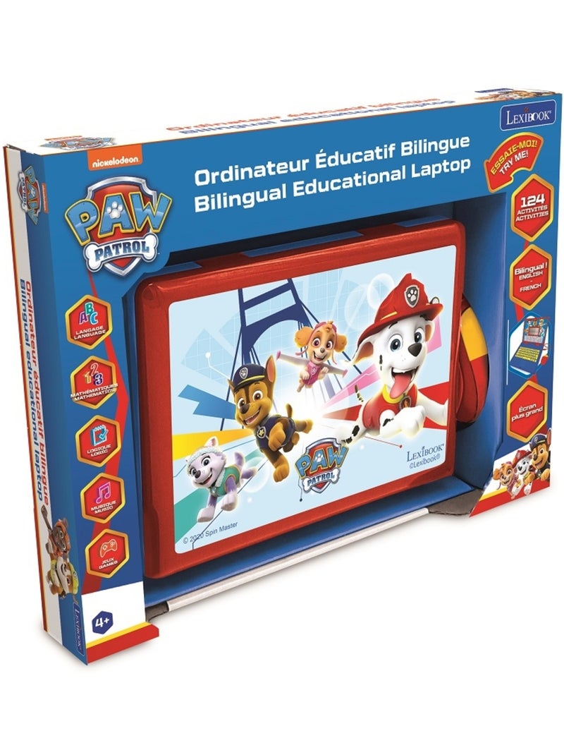 Paw patrol tweetalige educatieve laptop – 124 activiteiten in het engels en frans Blauw - Kiabi