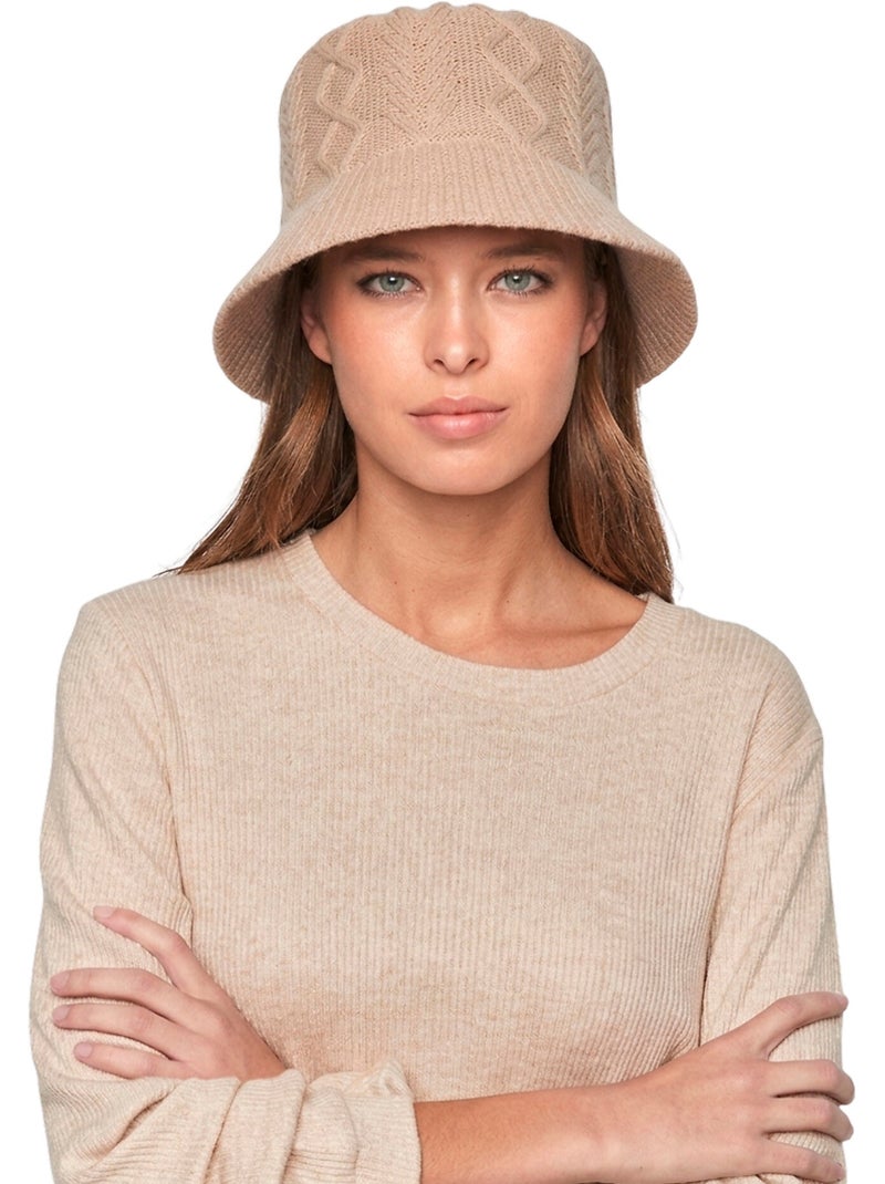 Pc1 gebreide muts style add Beige - Kiabi