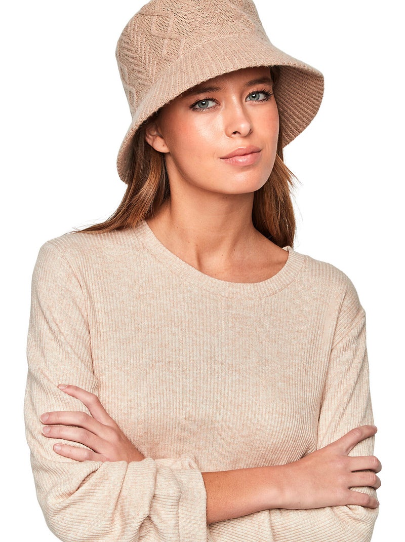 Pc1 gebreide muts style add Beige - Kiabi