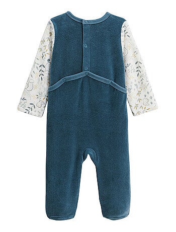 Peanut velour babypyjama