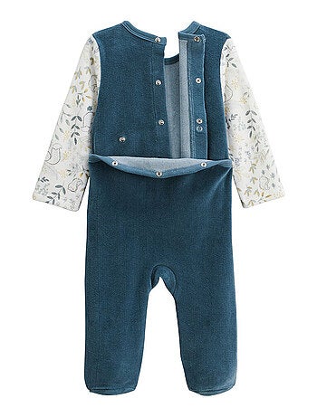 Peanut velour babypyjama
