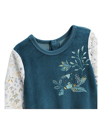 Peanut velour babypyjama