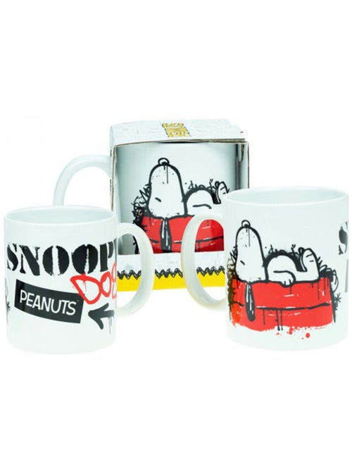 Peanuts – mok 'Snoopy' van keramiek – 320 ml, zijhandvat - Kiabi