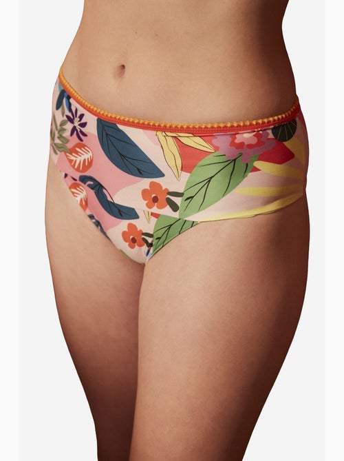Pearl bikinibroekje met bloemenprint en hoge taille penti - Kiabi Pearl bikinibroekje met bloemenprint en hoge taille penti - Kiabi