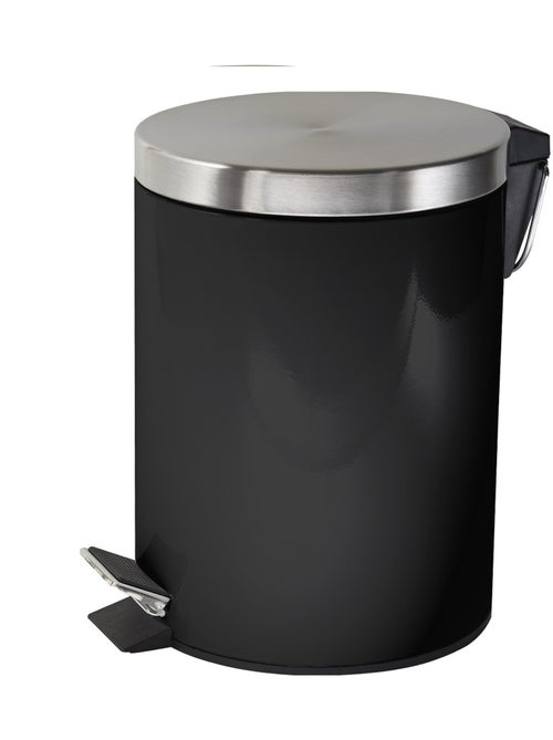 Pedaalemmer NEPTUNE 5L met klepdeksel in metaal – zwart – Guy Levasseur - Kiabi Pedaalemmer NEPTUNE 5L met klepdeksel in metaal – zwart – Guy Levasseur - Kiabi