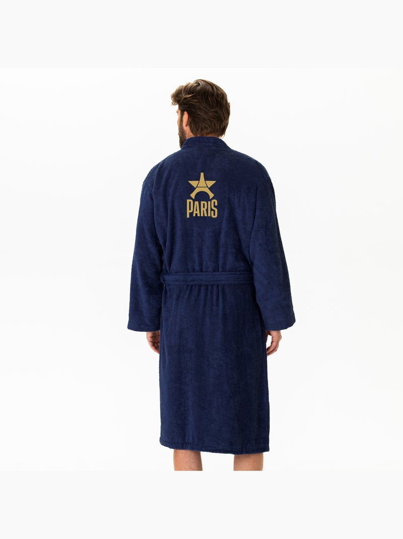 Peignoir adulte 100% coton, psg europe Bleu - Kiabi