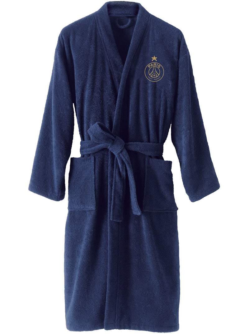 Peignoir adulte 100% coton, psg europe Bleu - Kiabi