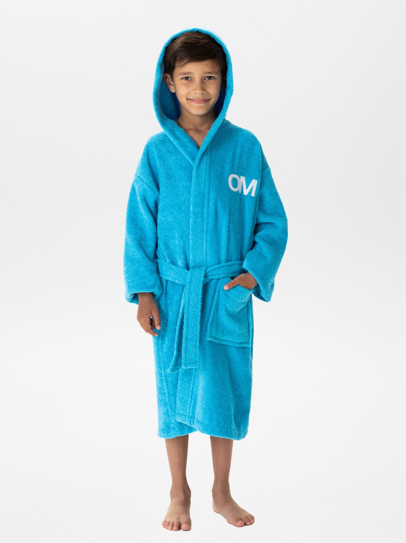 Peignoir de bain 'OM' Bleu - Kiabi