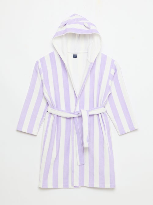 Peignoir de bain rayé - Kiabi